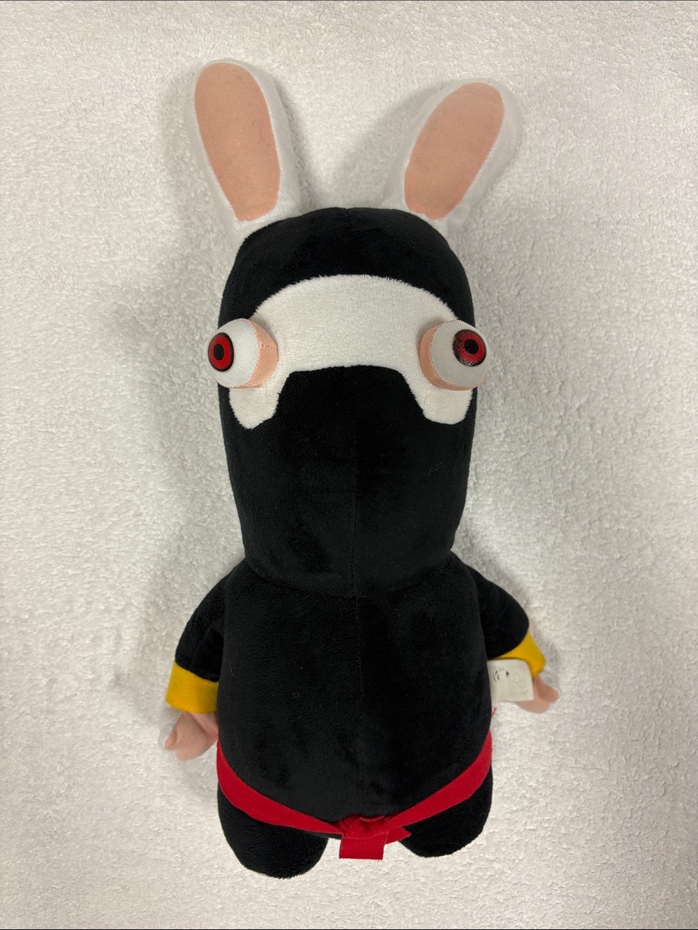 Fiesta Black Rabbid Plush with Red Eyes and Yellow Cuffs 19”